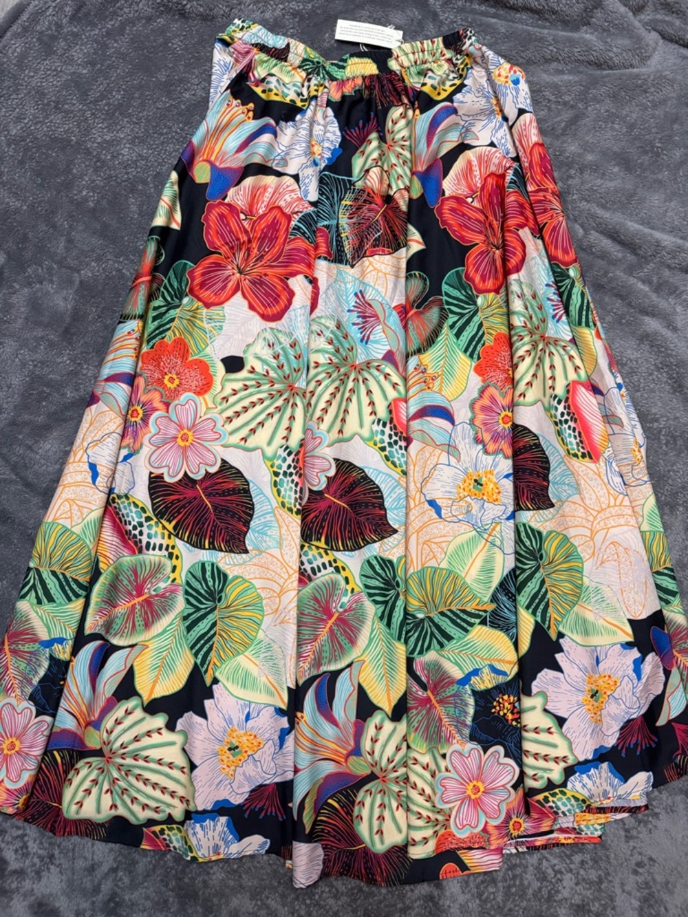 Christian Siriano Multicolor Tropical Floral Print Skirt
